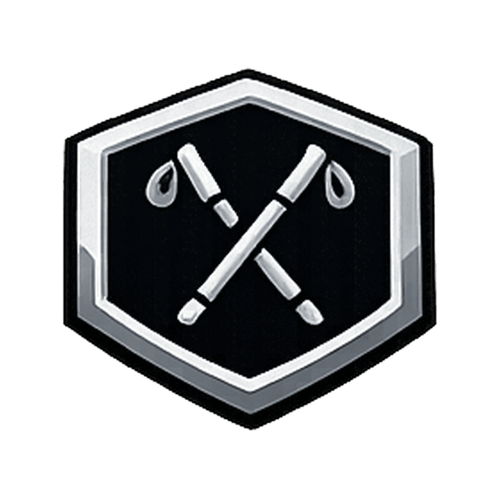 Silver rank badge